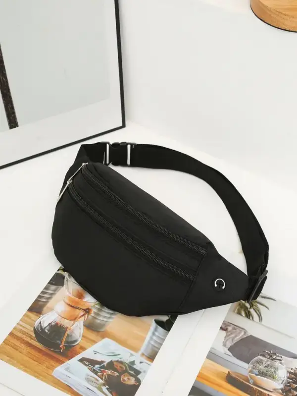 Bauchtasche mit zwei Reißverschlussfächern aus Oxford-Gewebe