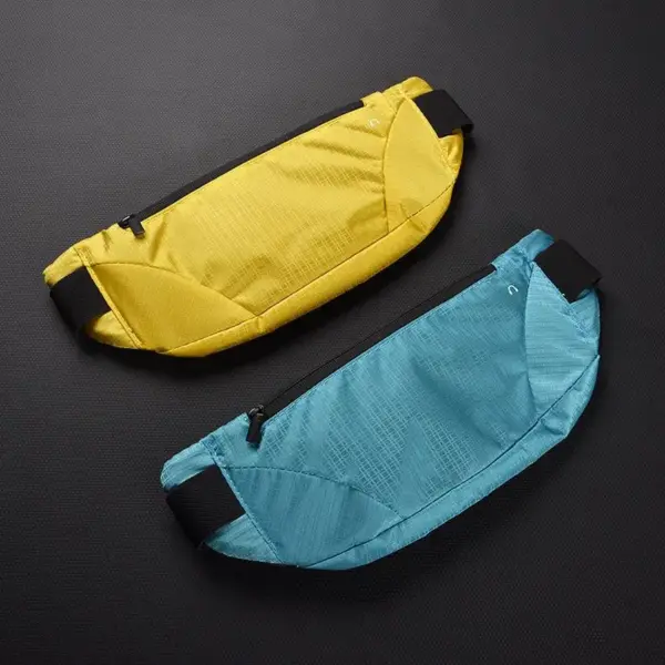 Bauchtasche Nylon flach mit Reißverschluss und Gummiband