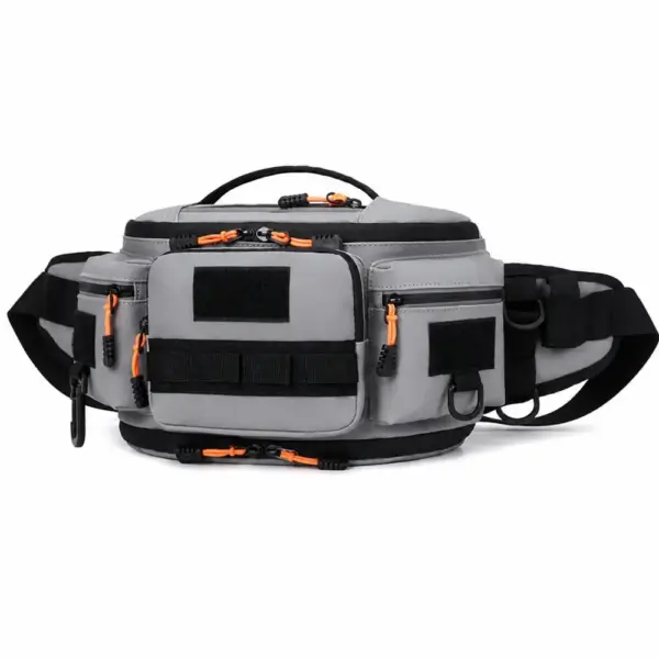 Bauchtasche Nylon Schwarz mit Tragegriff und Außentaschen