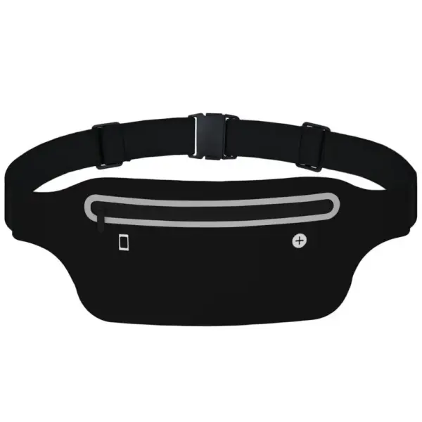 Bauchtasche schmal geschnitten mit Reißverschlussfach und Gurt