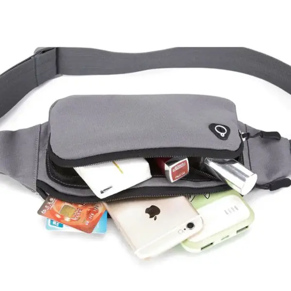 Bauchtasche Damen für die Reise mit Kopfhöreröffnung – Bild 2