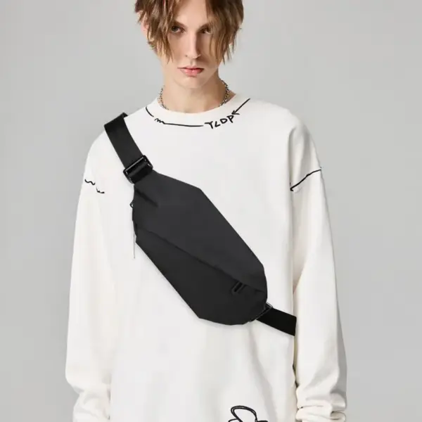 Crossbody Bauchtasche Damen mit schrägem Reißverschluss – Bild 2