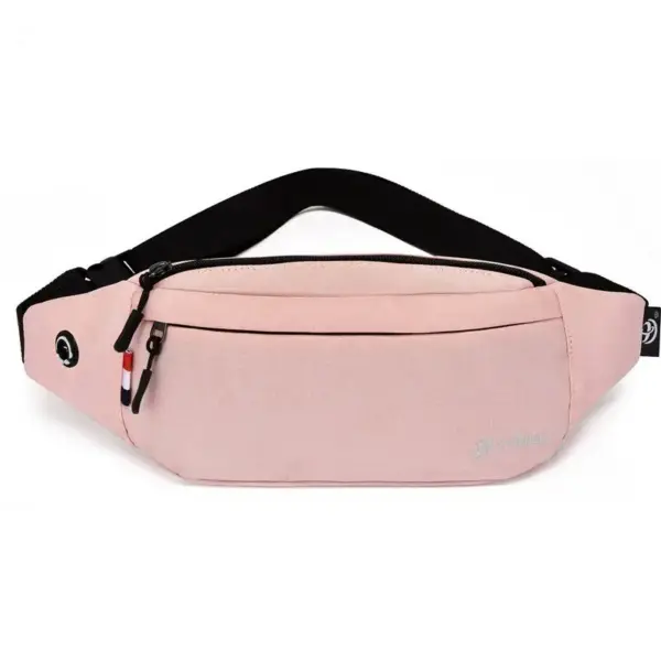 Bauchtasche Oxford schlicht mit Schnallengurt und Reißverschluss