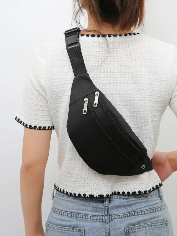 Bauchtasche mit zwei Reißverschlussfächern aus Oxford-Gewebe – Bild 2