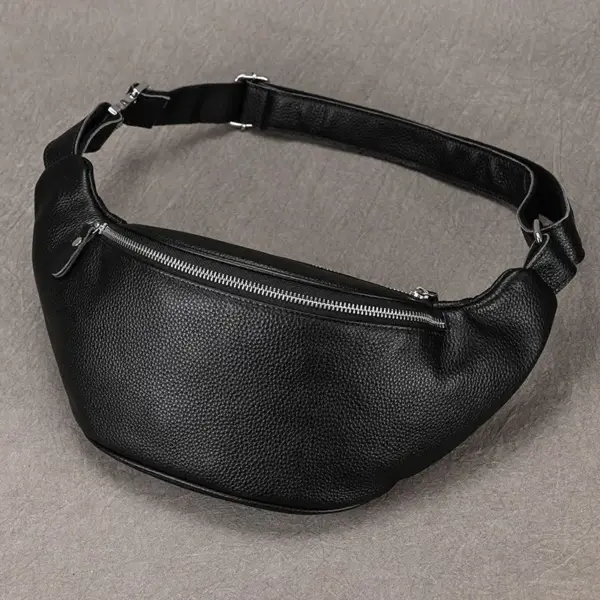 Bauchtasche Herren aus Rindsleder mit Reißverschluss – Bild 2
