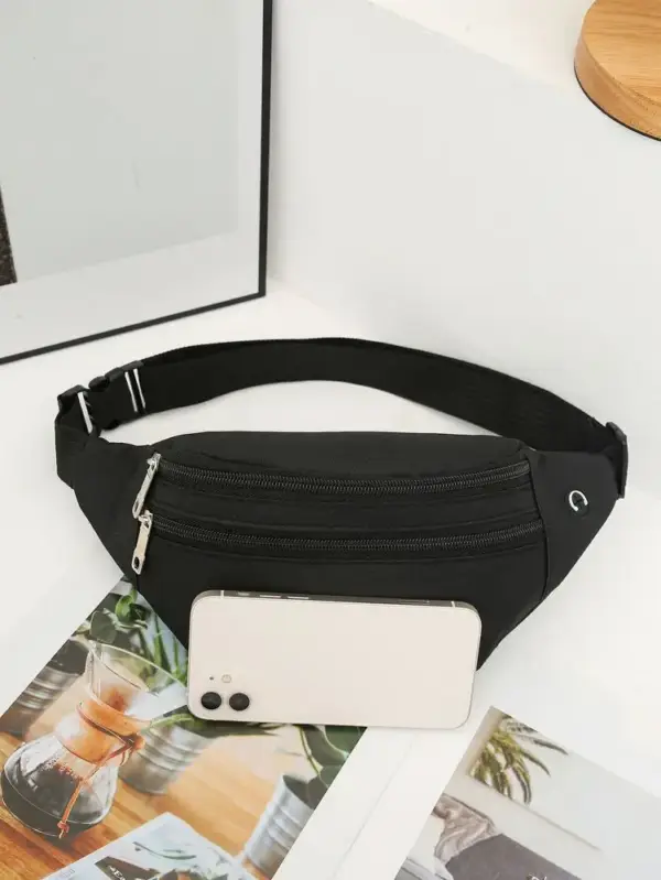 Bauchtasche mit zwei Reißverschlussfächern aus Oxford-Gewebe – Bild 3