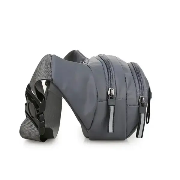 Bauchtasche aus Stoff mit mehreren Reißverschlussfächern – Bild 2