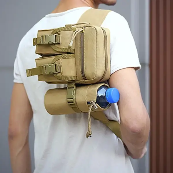 Bauchtasche mit Flaschenhalter und zwei Fronttaschen