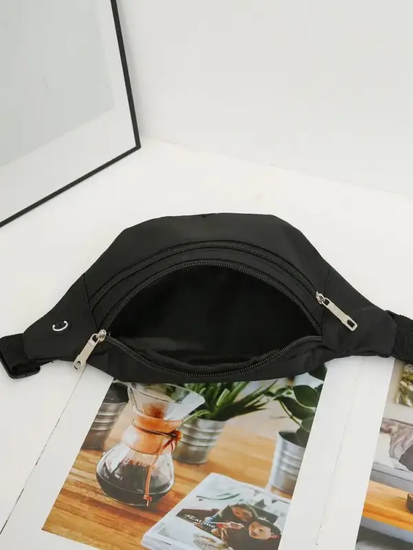 Bauchtasche mit zwei Reißverschlussfächern aus Oxford-Gewebe – Bild 4