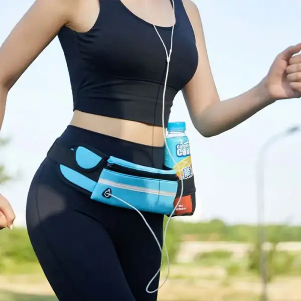 Bauchtasche Herren mit mehreren Fächern und Kopfhörer-Öffnung – Bild 2