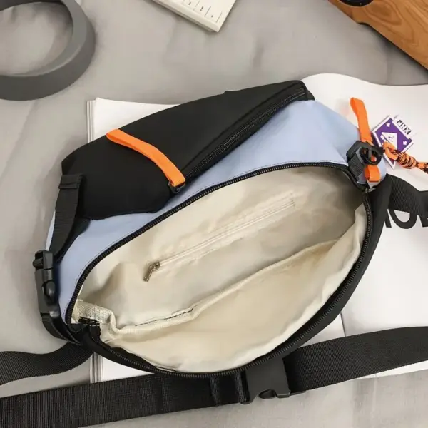 Bauchtasche Herren zum Umhängen, Colorblock aus Nylon – Bild 3