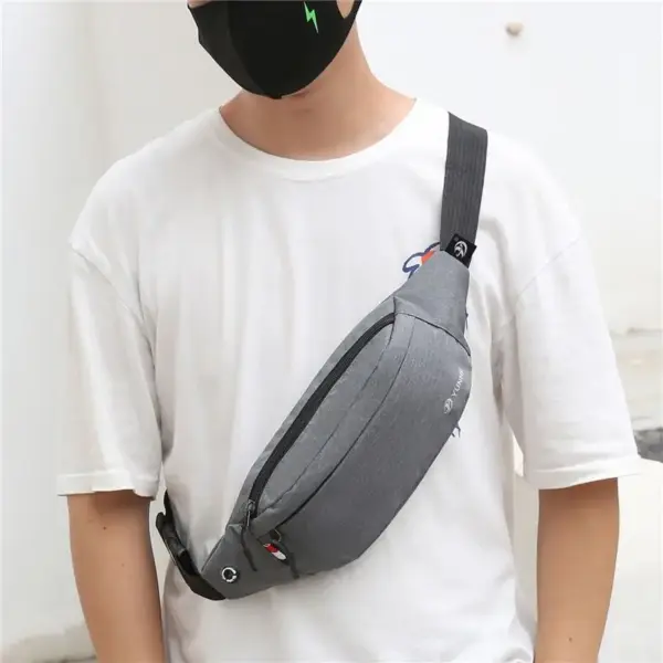 Bauchtasche Oxford schlicht mit Schnallengurt und Reißverschluss – Bild 4
