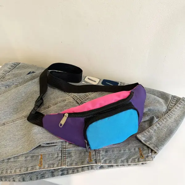 Bauchtasche im Color-Block-Look mit Neonfarben und Fronttasche – Bild 3