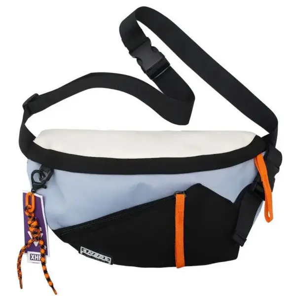 Bauchtasche Herren zum Umhängen, Colorblock aus Nylon – Bild 4