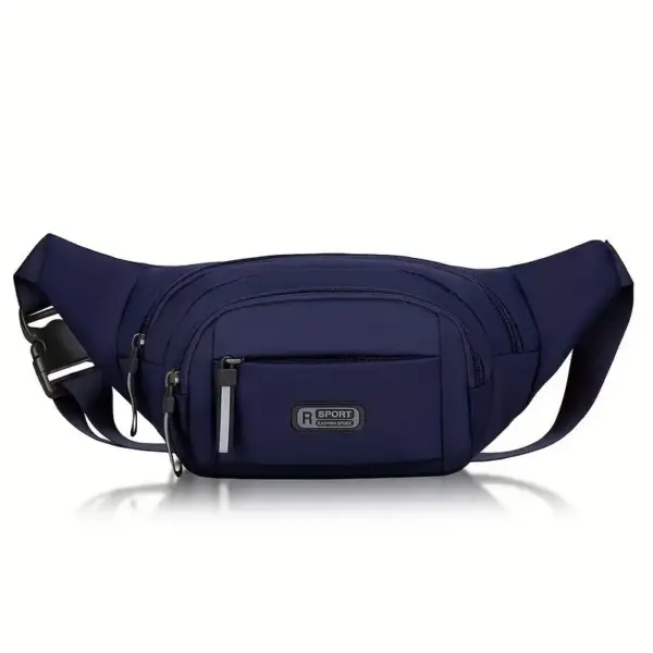 Große Bauchtasche zum Umhängen mit Reißverschlussfächern – Bild 2